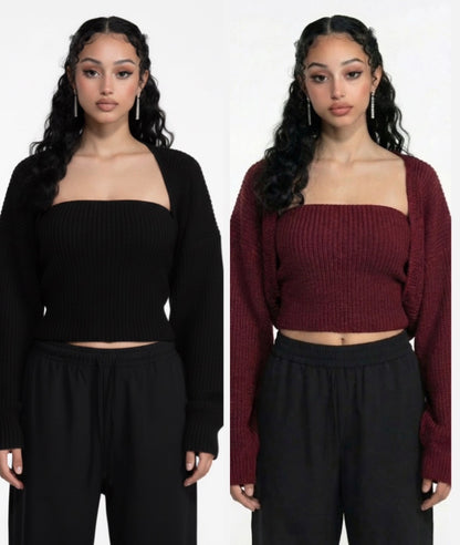 Bundle black and burgundy
