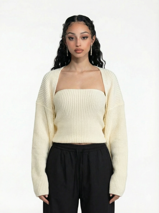 Knitted Set - Cream