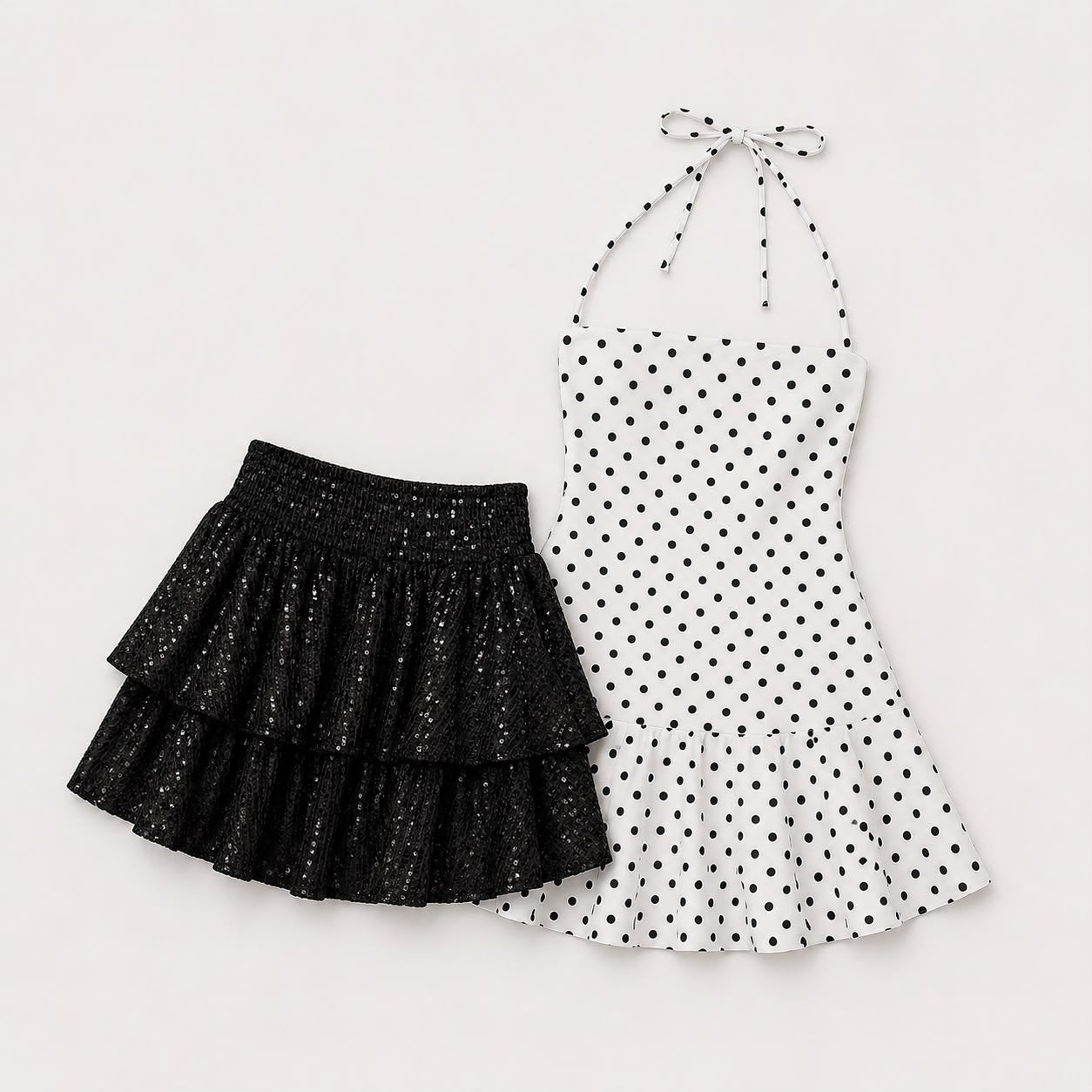 Polka Dress + Skirt