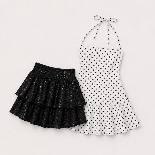 Polka Dress + Skirt