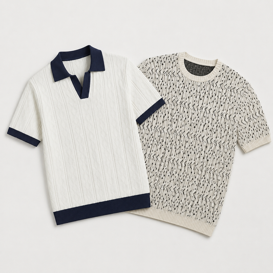 Ringer polo + Pointelle